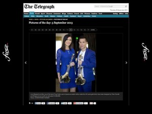 linzi stoppard gold plated violins fuse electric violinists daily telegraph FUSE duo