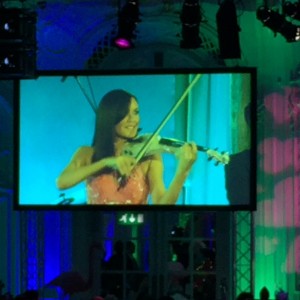 FUSE electric violinists peformband live at the Macmillan Annual Ball